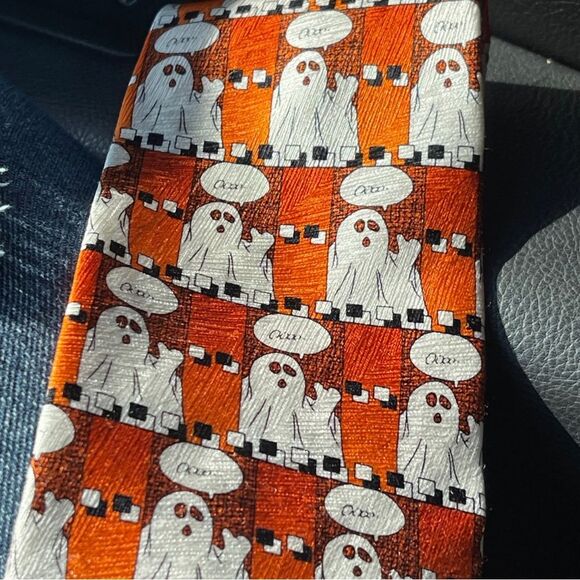 Halloween Novelty Silk Necktie - Picture 3 of 12